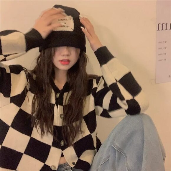 Check Cardigan - Picture 2 of 5